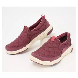 NWT Ryka Women's Ava Slip On Quilted Walking Shoes Red Size 7.5 M $100 RY1232